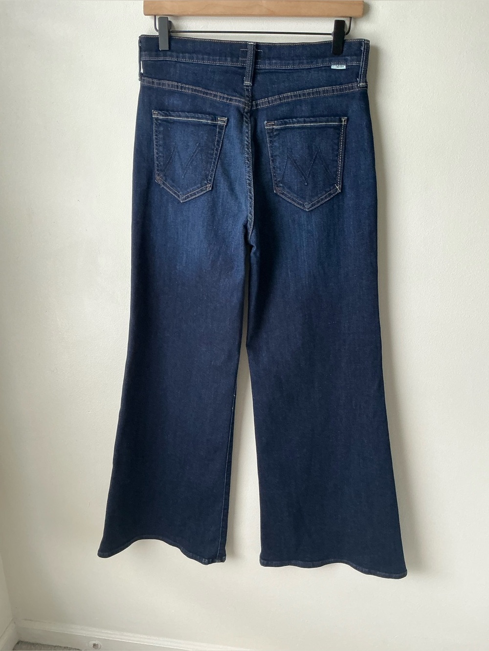 MOTHER Jeans Tomcat Roller Off Limits Dark Indigo Blue Wide Leg Size 29 - Picture 3 of 15
